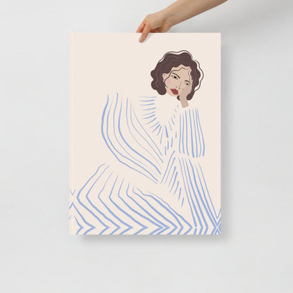 Skorter | Blue Stripe Co-Ord Wall Art