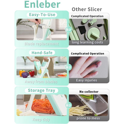 Skorter | Enleber™ Upright Mandoline Slicer Safe Vegetable Chopper