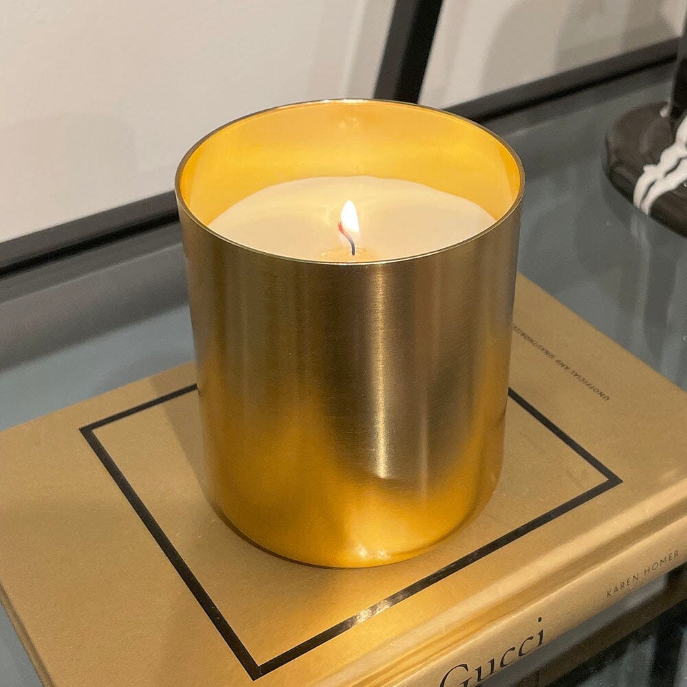 Skorter | Epiphany White Sandalwood Fragrance Gold Candle