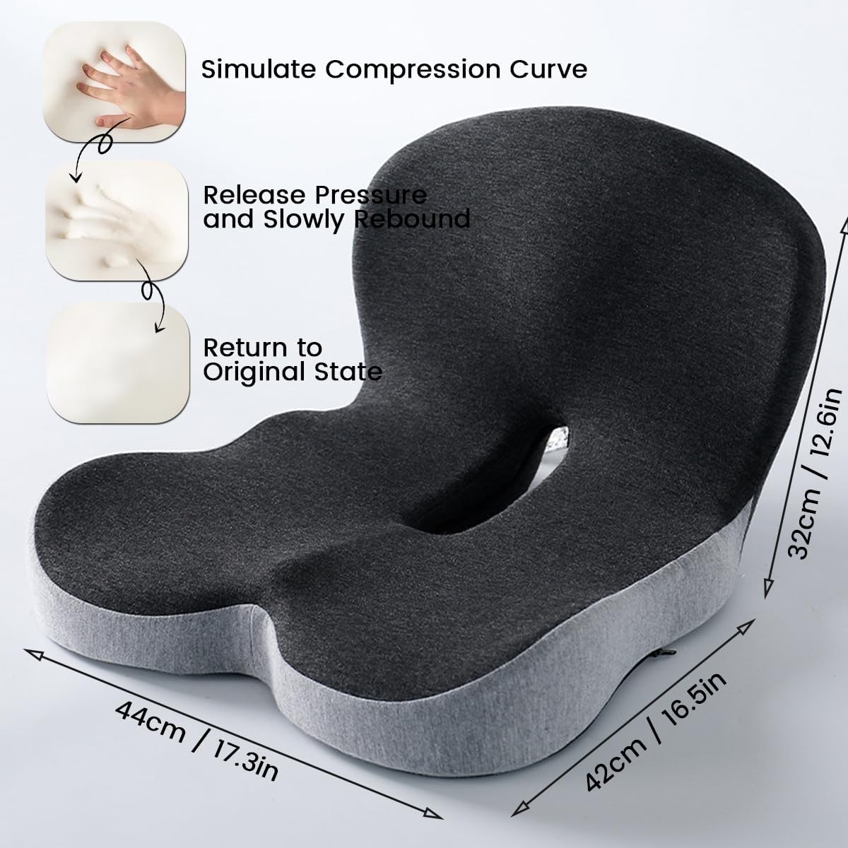 Skorter | BODYFORM PAD – Ergonomic Memory Foam Seat Cushion for Everyday Comfort