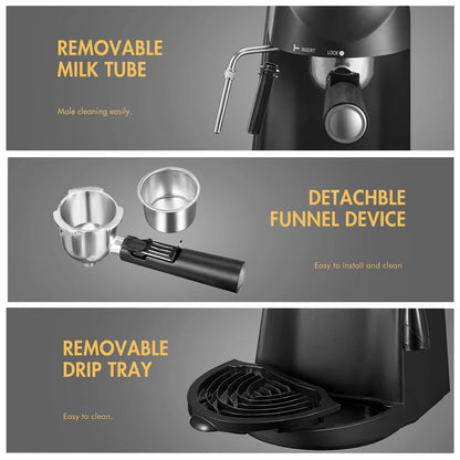 Skorter | 3.5 Bar Espresso Machine with Built-In Steam Wand