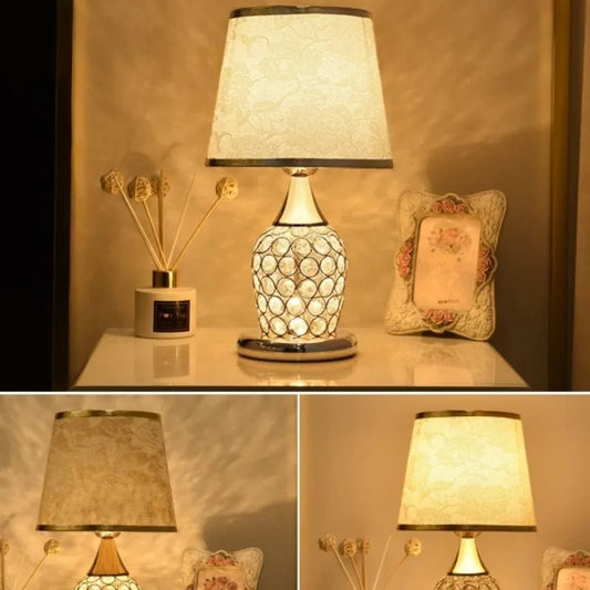 European - Style Crystal Table Lamp Ins Simple Modern Bedroom Warm Romantic Fashion Creative Decorative Bedside Lamp - SKØRTER