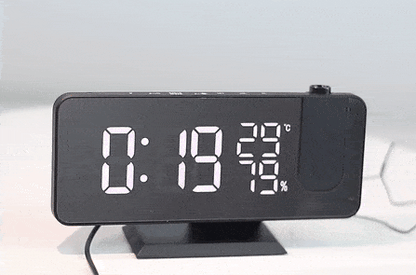 Skorter | LED Projection Alarm Clock with Radio USB Charger Display