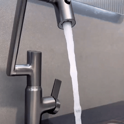 Skorter | FLOWAXIS – 360° Swiveling Kitchen Faucet with Adjustable Height & Temperature Display
