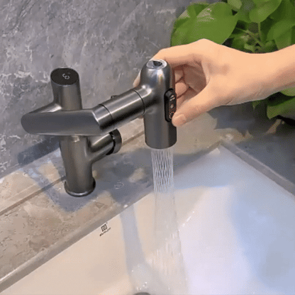 Skorter | FLOWAXIS – 360° Swiveling Kitchen Faucet with Adjustable Height & Temperature Display