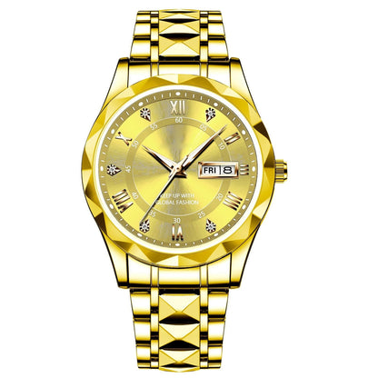 Skorter | Waterproof Luminous Stainless Steel Two-tone Quartz Men's Watch