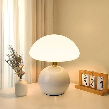 Skorter | Shaped Table Lamp – Elegant French Cream Lamp for a Cozy Bedroom