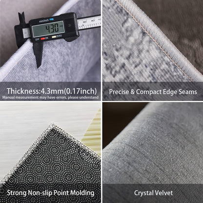 Skorter | Black Golden Mandala Round Mat – Non-slip, Washable Rug for Bedroom, Living Room, Office, Machine Washable Carpet