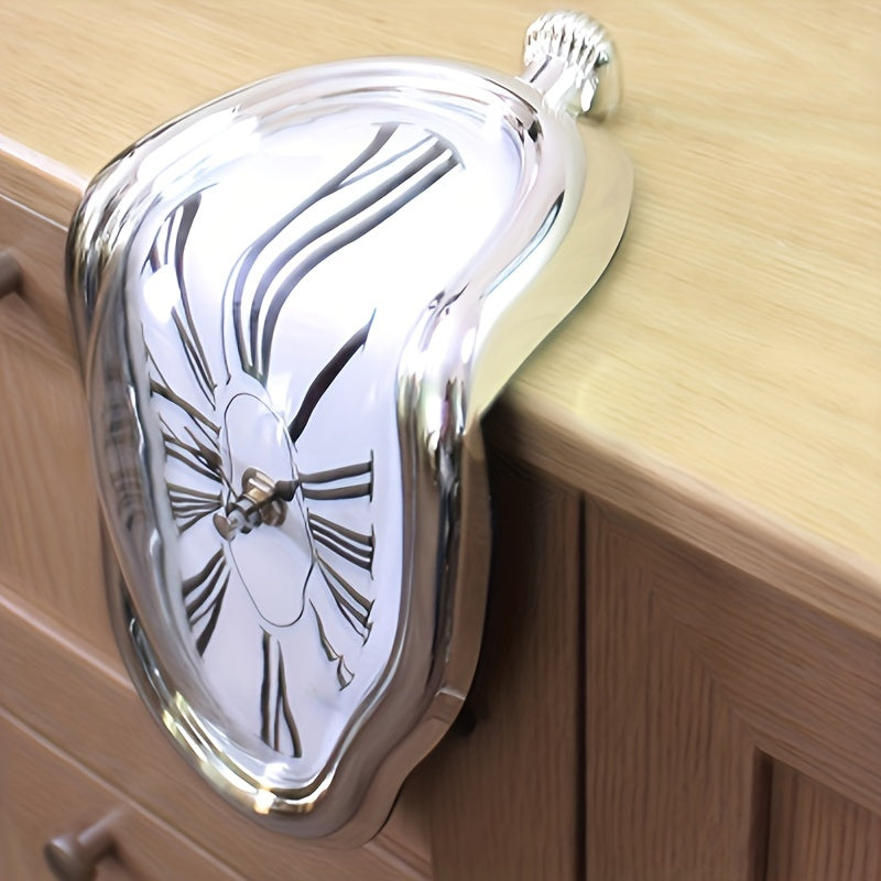 Skorter | Surrealist Bent Roman Wall Clock - Stylish Melting Clock for Home Decoration