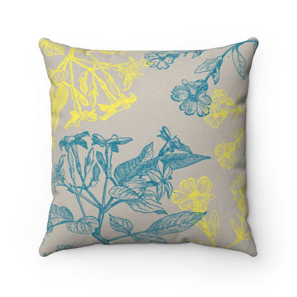 Skorter | Floral Double Sided Faux Suede Cushion - 4 Sizes