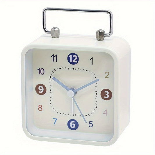 Skorter | TimeCube - Square Metal Alarm Clock with Night Light and Snooze