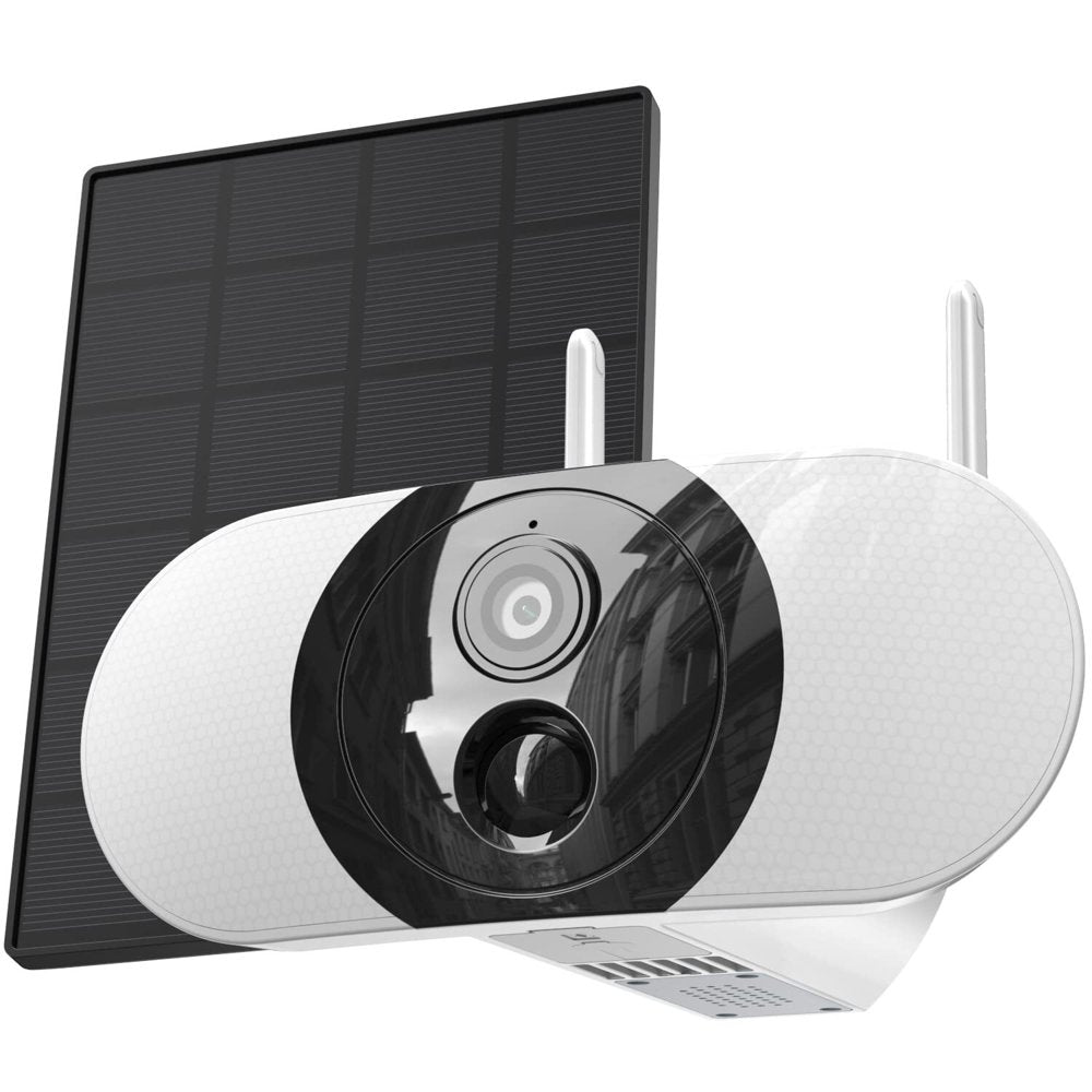 Skørter | Solør Wireless Security Cameras Outdoor, Wifi, Iegeek 2K Color Night Vision, Spotlight & Siren Alarm, Outdoor Camera with AI Motion Detection