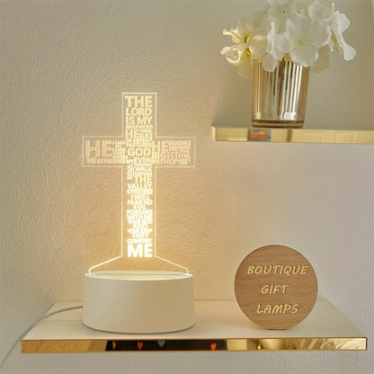Skorter | CrossLight - 3D LED Night Light Acrylic USB-powered