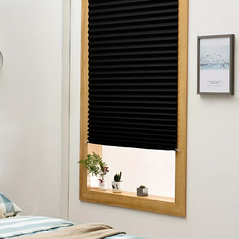 Skorter | Black Follert Roller Blind - Blackout Without Drilling, Customized for Bedroom and Living Room