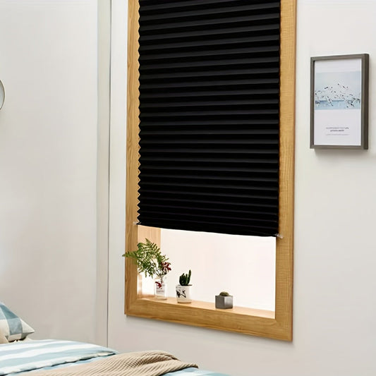 Skorter | Black Follert Roller Blind - Blackout Without Drilling, Customized for Bedroom and Living Room