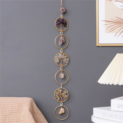 Skorter | Crystal Tree of Life 6 Rings Wall Decor Ornament