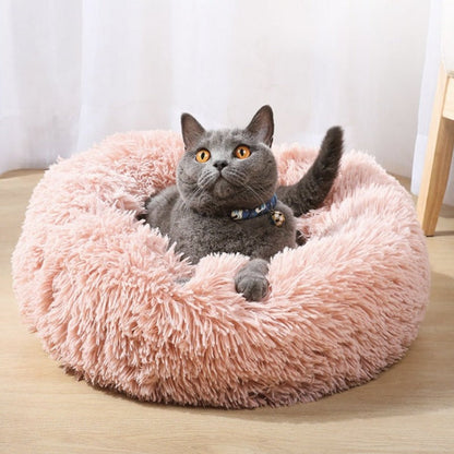Skorter | PawNest Calming Donut Cat Bed | Round Plush Nest | Stress-Reducing & Cozy | Perfect for Cats & Small Dogs
