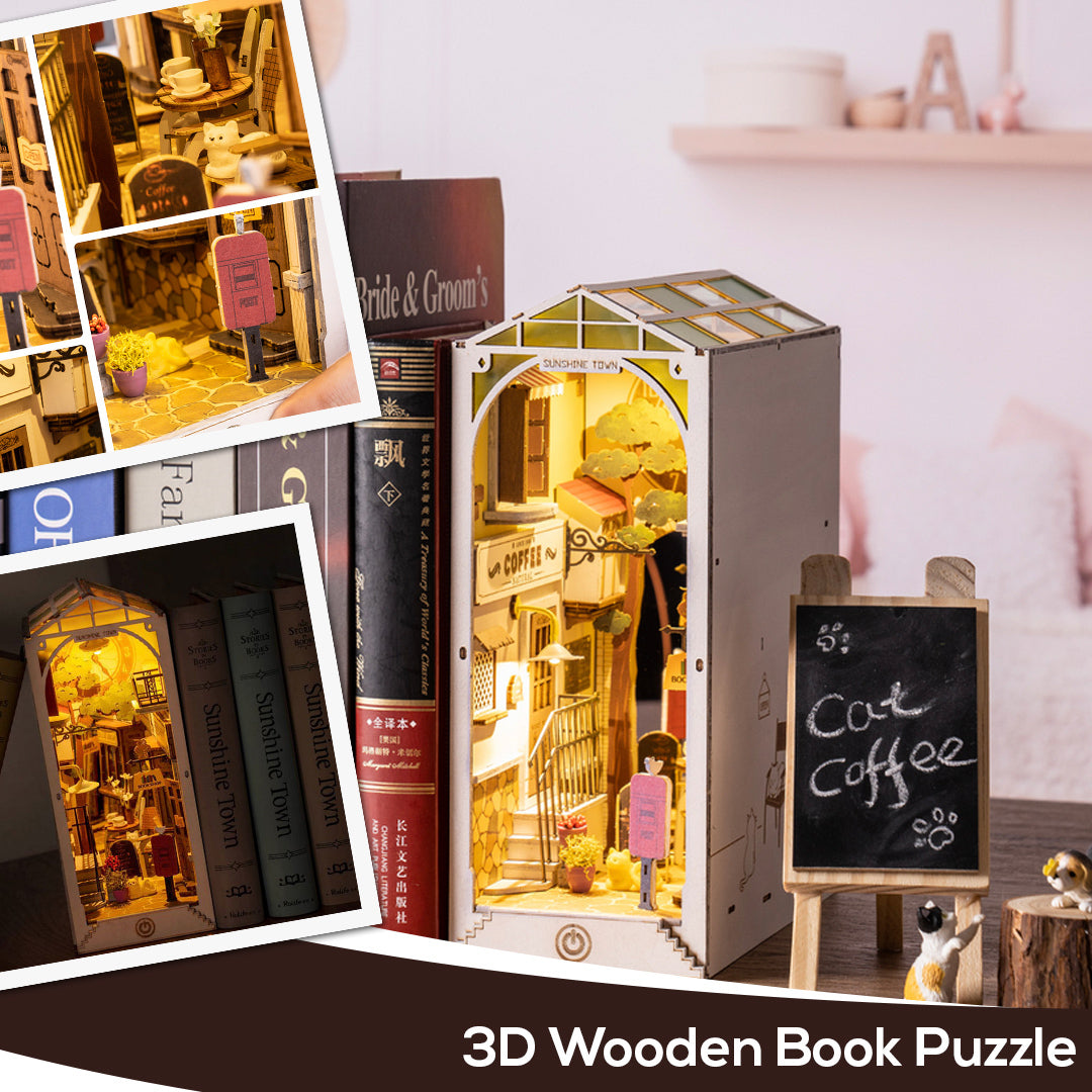 Skorter | 3D Wooden Book Nook Puzzle
