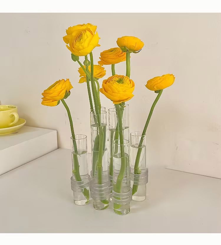 Skorter | Flexible Flower Vases with Hinges | Modern Glass Tube Vase