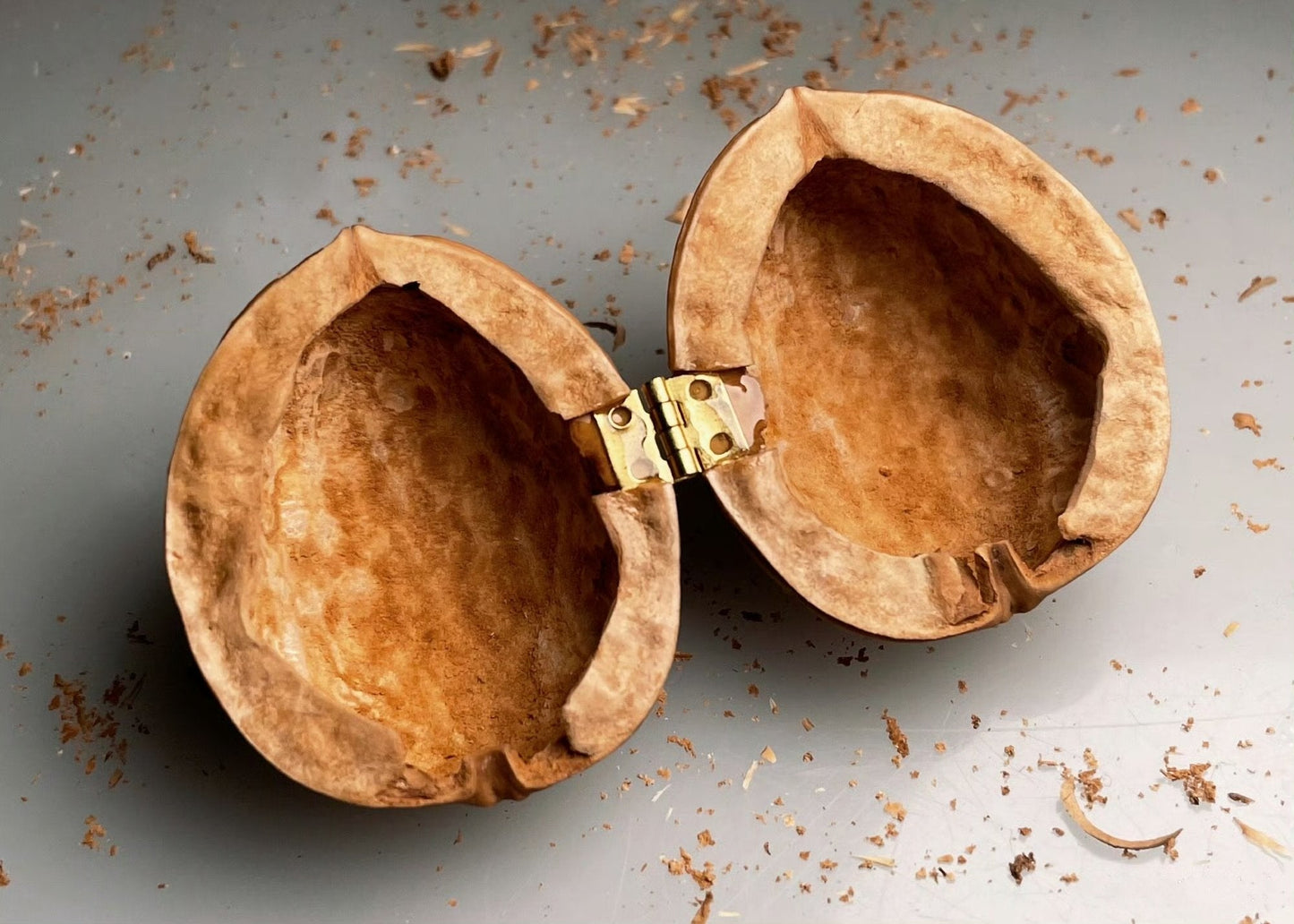 Skorter | Handmade.Walnut Shell Doll House--Mini Library, Tiny World Inside Walnuts