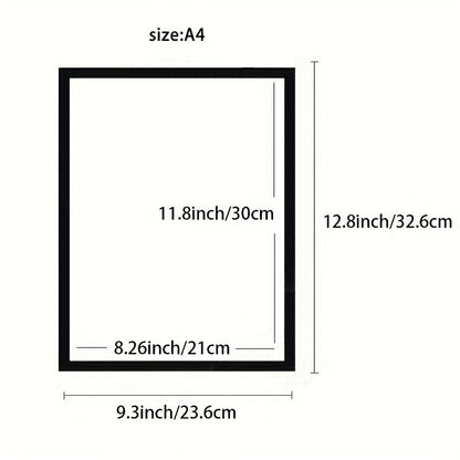 Skorter | 10 pieces Magnetic Photo frame - A4 Poster frame, Reusable Frame in Gold/Silver/Black for Wall decoration