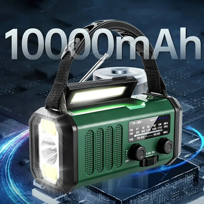 Skorter | Solar Emergency Radio with Power Bank – Hand Crank & LED Torch for Camping and Outdoor Use