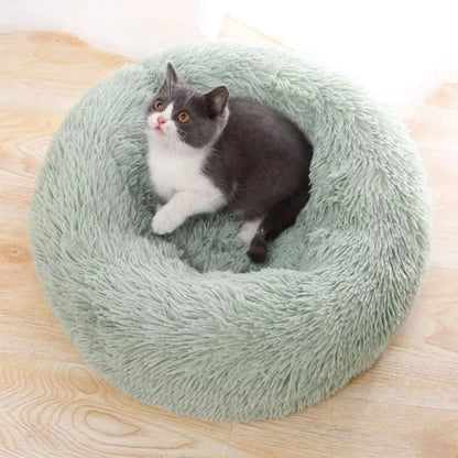 Skorter | PawNest Calming Donut Cat Bed | Round Plush Nest | Stress-Reducing & Cozy | Perfect for Cats & Small Dogs