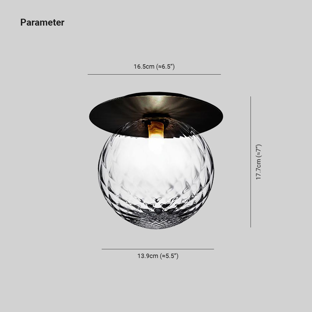 Skorter | Valentina Modern LED Ceiling/Wall Lamp Dining Room Black/Gold Glass