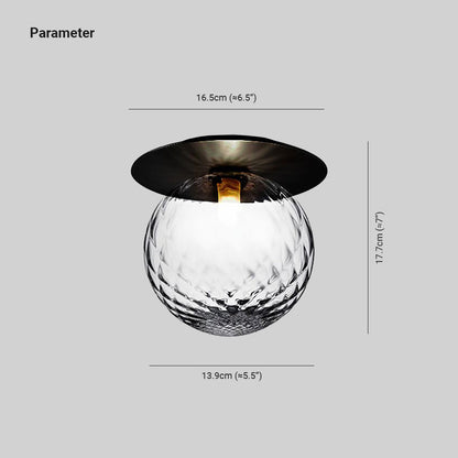 Skorter | Valentina Modern LED Ceiling/Wall Lamp Dining Room Black/Gold Glass