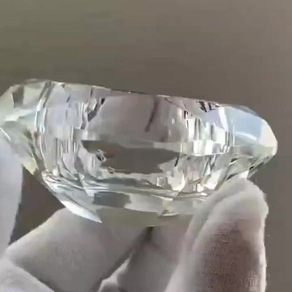 Skorter | 2-piece set with transparent crystal candle holders - European style, romantic diamond candle holders with metal ring base