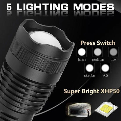 Skorter | 90000 Lumen Xhp50.2 most powerful flashlight