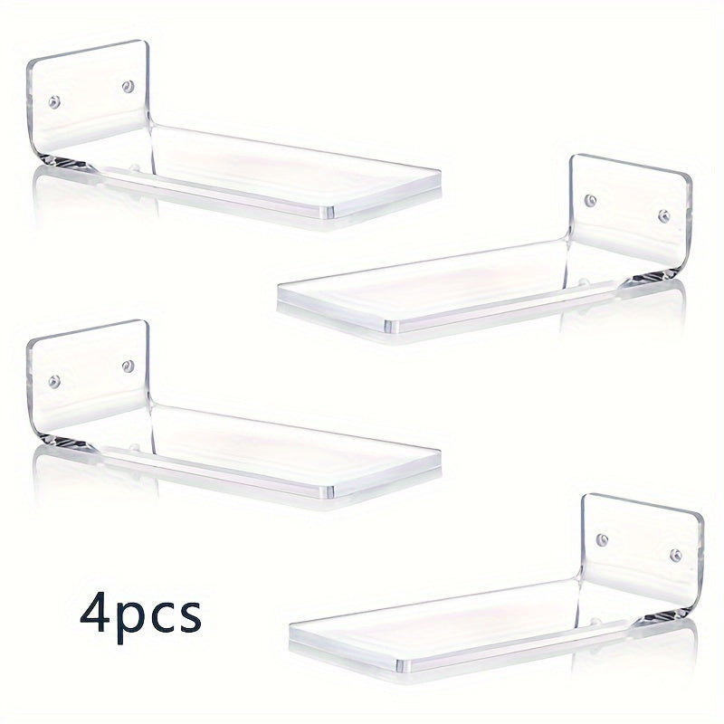 Skorter | AcrylicDisplay - 4/6/8 Pieces Transparent Acrylic Floating Shoe Shelves