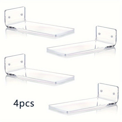 Skorter | AcrylicDisplay - 4/6/8 Pieces Transparent Acrylic Floating Shoe Shelves