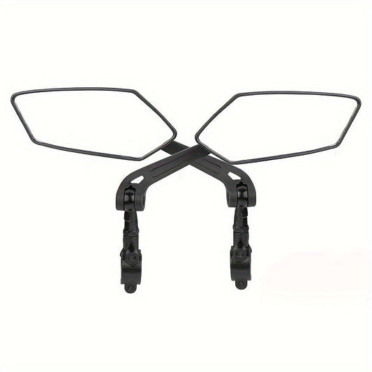 Skorter | 2-Pack 360° Rotatable Bike Mirrors – Universal Fit, Wide View, Durable ABS Construction, Flat Lens