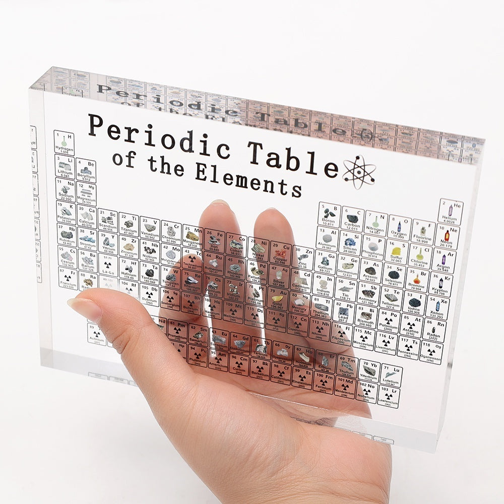 Skorter | Crystal Clear Periodic Table Display | Educational Acrylic Decor for Home, Classroom & Science Enthusiasts