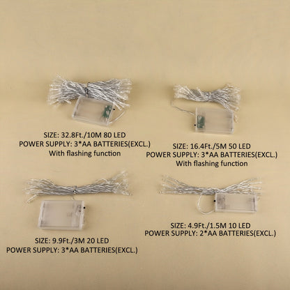 Skorter | FairyGlow - LED Fe Fairy Light Garland for Festive Decoration