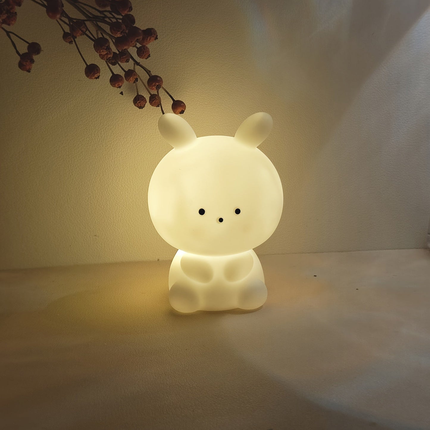 Skorter | BunnyBright - Large Head Rabbit LED Table Lamp with Battery Operation and Anime Design