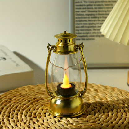 Skorter | NostalgicLight - Charming LED Kerosene Style Lamp with Batteries, Nostalgic Yellow Flame