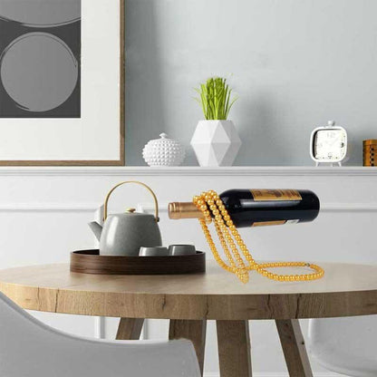 Skorter | Elegant Pearl Bottle Holder - Hanging Wine Bottle Holder Rack