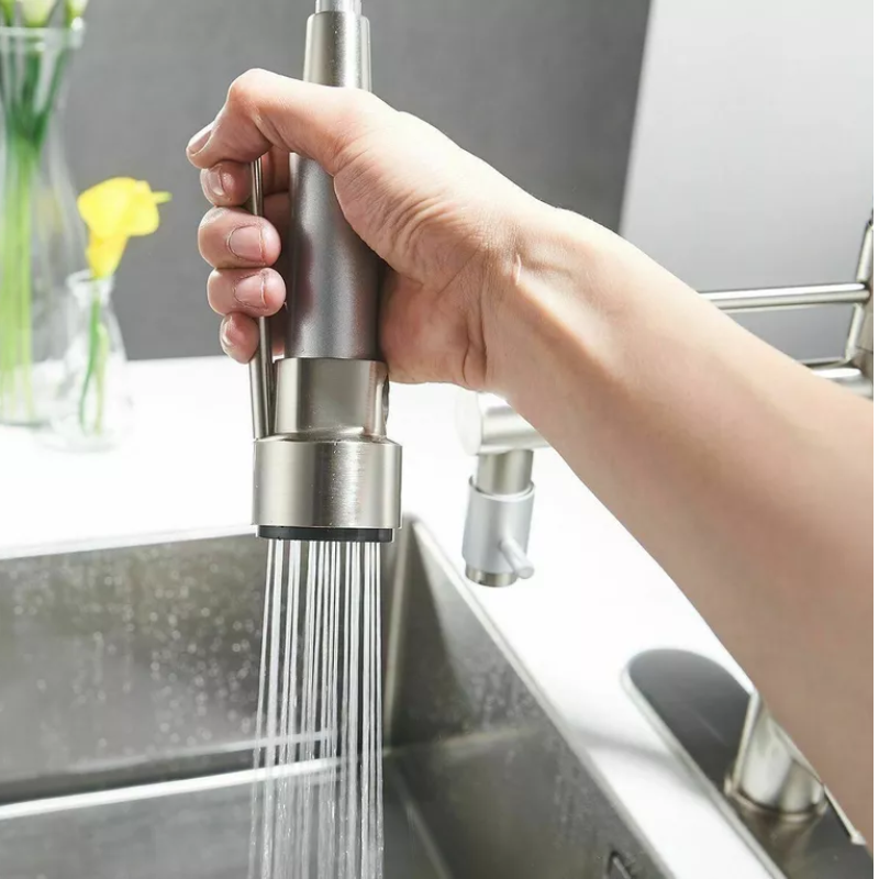 Skorter | 360° Stainless Steel Kitchen Faucet with Pull-Down Spring Spout