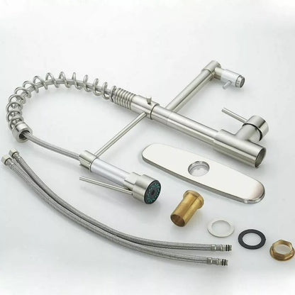 Skorter | 360° Stainless Steel Kitchen Faucet with Pull-Down Spring Spout