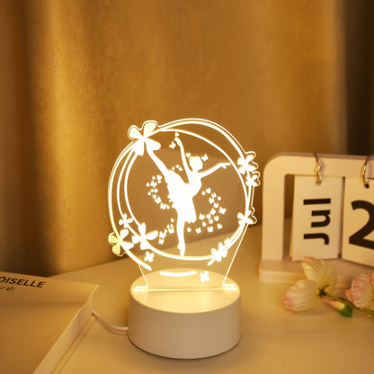 Skorter | Room lamp - 3D Ballet dancer LED Night light USB Powered
