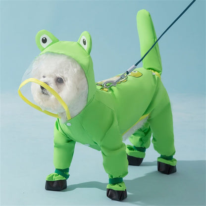Skorter | Dog Animal Shaped Overall Raincoat Waterproof Cover Including Tail