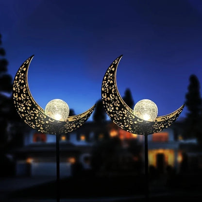 Skorter | Solar Garden Light made of Metal – Waterproof LED Design in Moon, Flame, Sun or Star Shape