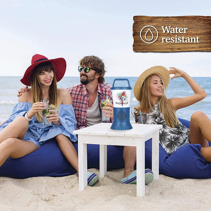 Skorter | Margaritaville Light The Way Lantern Wireless Speaker with 3 Colorful LED Light Modes, Waterproof Bluetooth Speaker, 5 Hours Playtime, Table Lamp Outdoor Speaker with True Wireless Pairing
