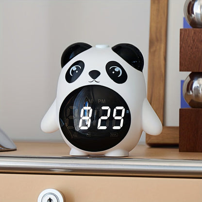 Skorter | PandaGlow - Cute USB Rechargeable Alarm Clock with Temperature Display