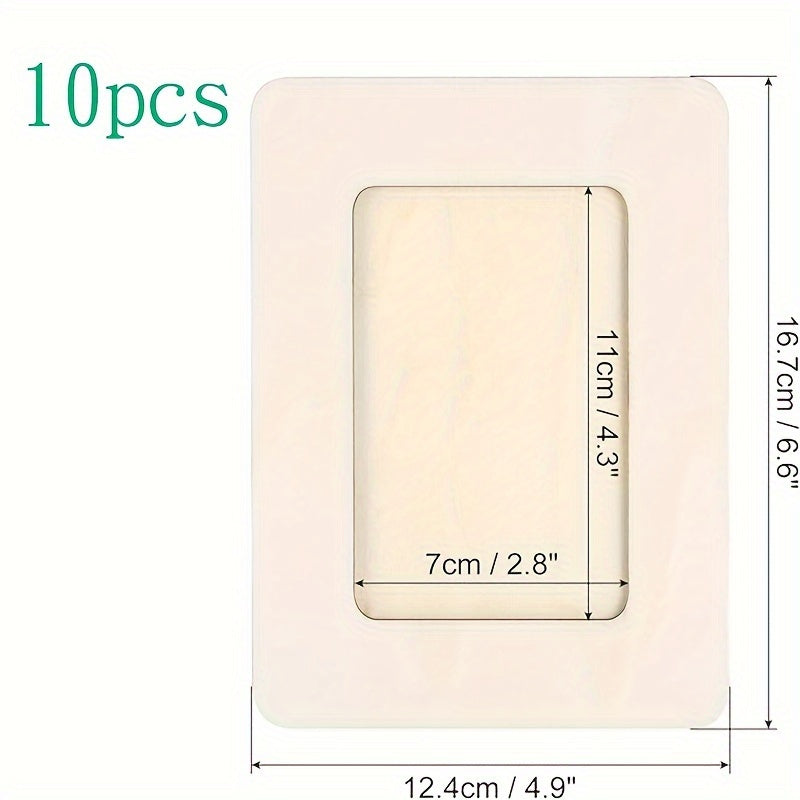 Skorter | 10 pcs 5-inch Wooden Photo Frames - DIY Handmade in Modern Style, 12.45x17.02 cm, Table Decoration, Perfect for Family Memories and Home Decor