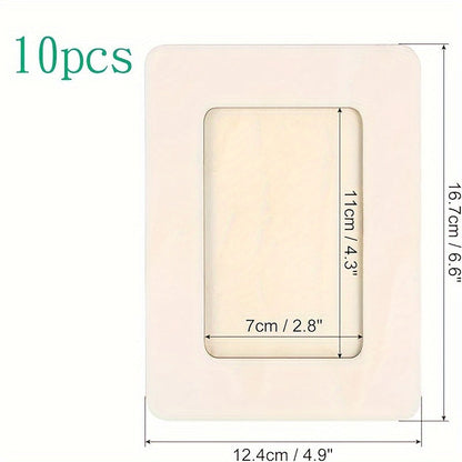 Skorter | 10 pcs 5-inch Wooden Photo Frames - DIY Handmade in Modern Style, 12.45x17.02 cm, Table Decoration, Perfect for Family Memories and Home Decor