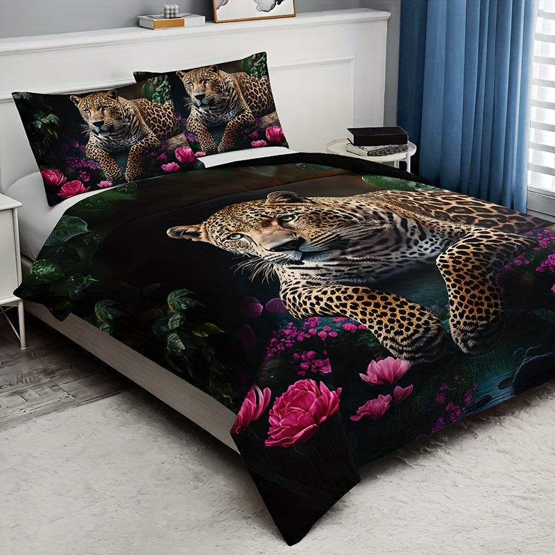 Skorter | 3-piece set - Animal print HD Digital Bedding - Soft and Warm for Sofa, Bed, Office or Travel - For All Seasons