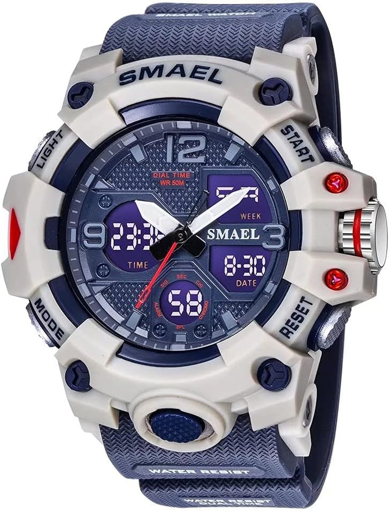 Skorter | Men's waterproof sports wristwatch with date and multifunction LED alarm stopwatch